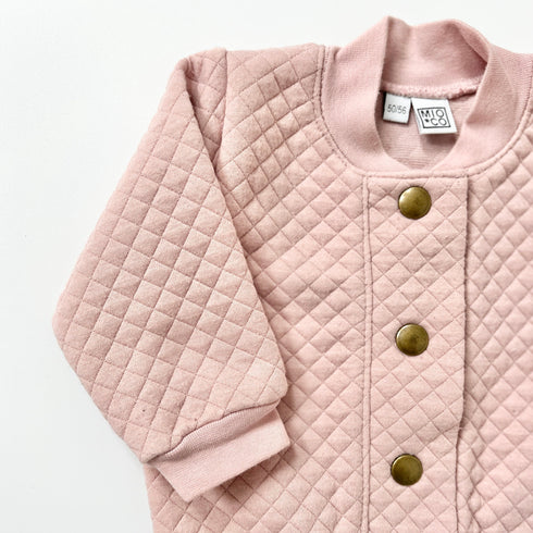 MioCo Blush Pink Quilted Bomber Jacket – 1 Month