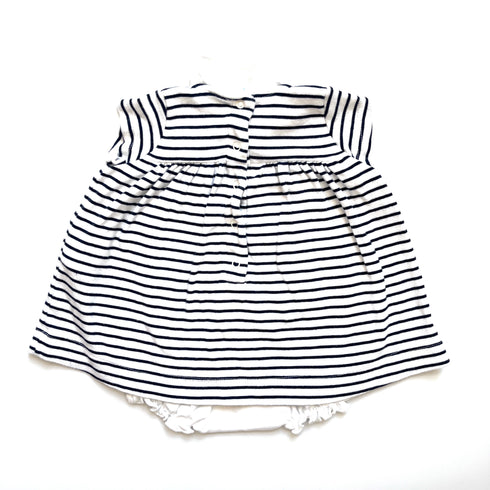 Striped Petit Bateau Dress with Bloomer - 3 months