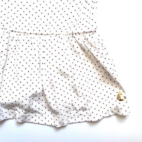 White Petit Bateau Polka Dot Dress - 12 months