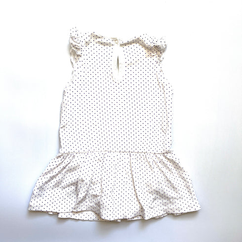 White Petit Bateau Polka Dot Dress - 12 months