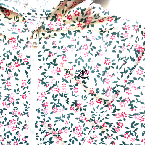 Petit Bateau Flower Raincoat - 18 months