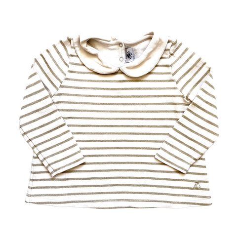 Cream & Gold Petit Bateau Top - 24 months