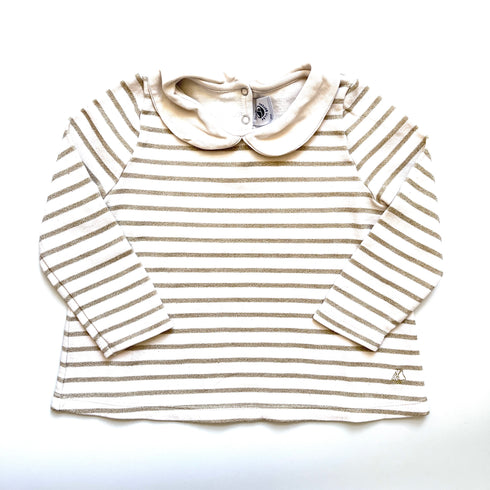 Cream & Gold Petit Bateau Top - 24 months