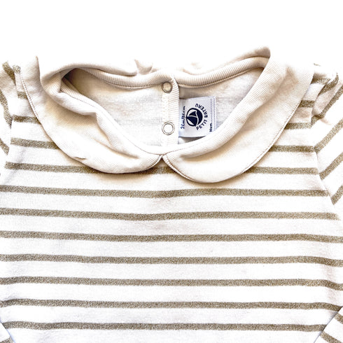 Cream & Gold Petit Bateau Top - 24 months