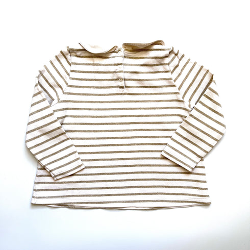 Cream & Gold Petit Bateau Top - 24 months
