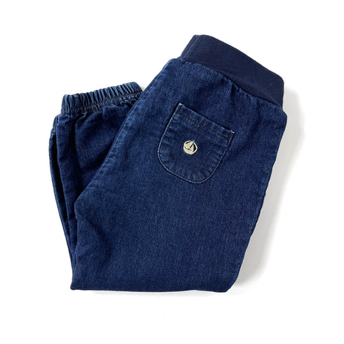 Blue Denim Petit Bateau Trousers - 24 months