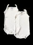White Petit Bateau Vests Double Pack - 3 months