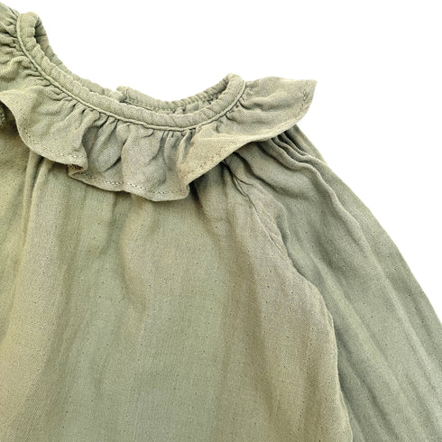 Khaki Green Poudre Organic Top - 6 months