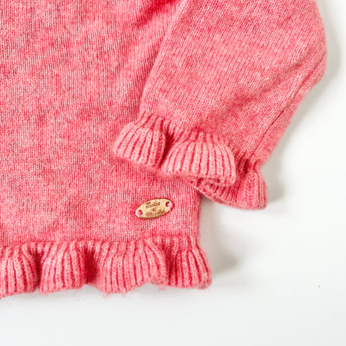 Pink Tartine & Chocolat Cashmere Cardigan - 6 months