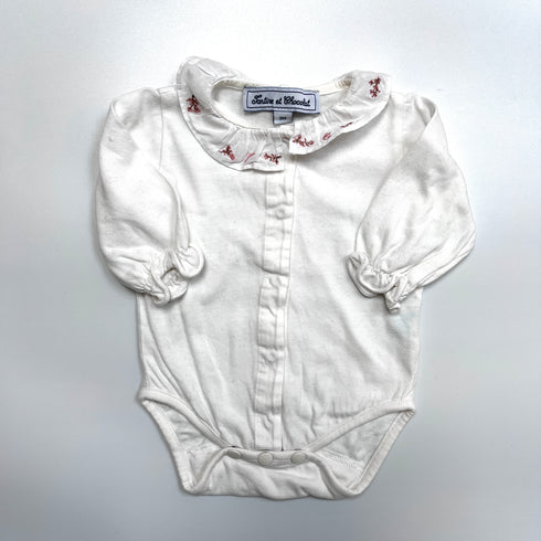 Pink Tartine & Chocolat Romper Outfit - 3 months