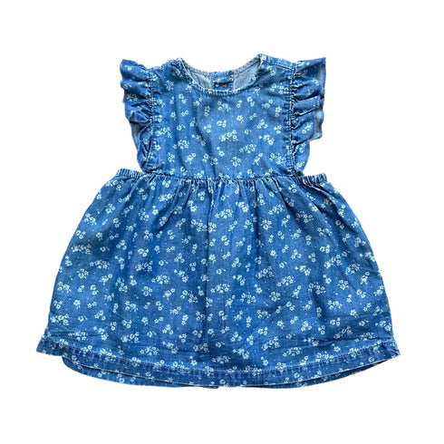 Blue Zara Denim Dress & Bloomer - 6 months