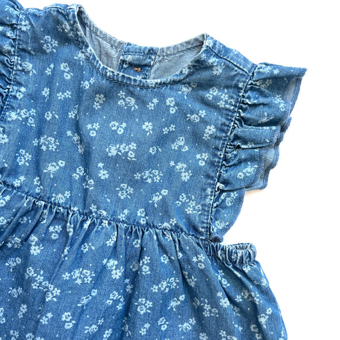 Blue Zara Denim Dress & Bloomer - 6 months