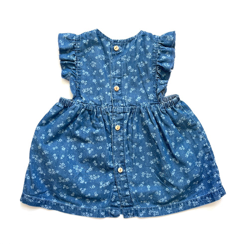 Blue Zara Denim Dress & Bloomer - 6 months