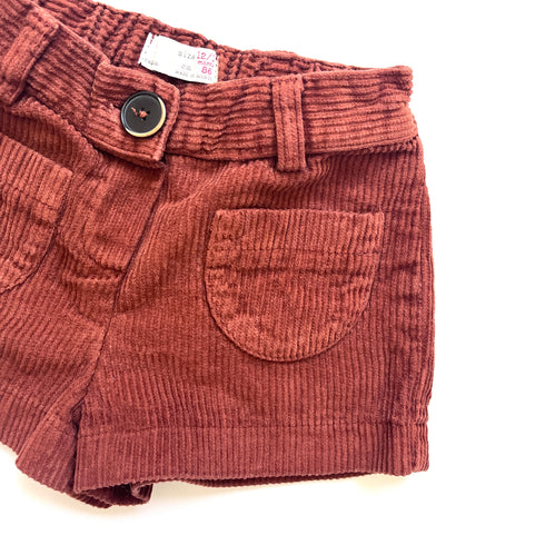 Brown Zara Corduroy Shorts - 18 months